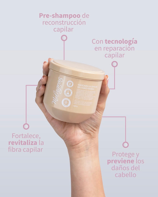 Mascarilla capilar milagro herbal