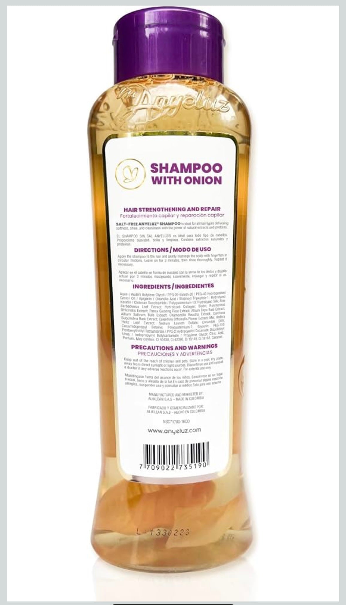 Shampoo de Cebolla Anyeluz