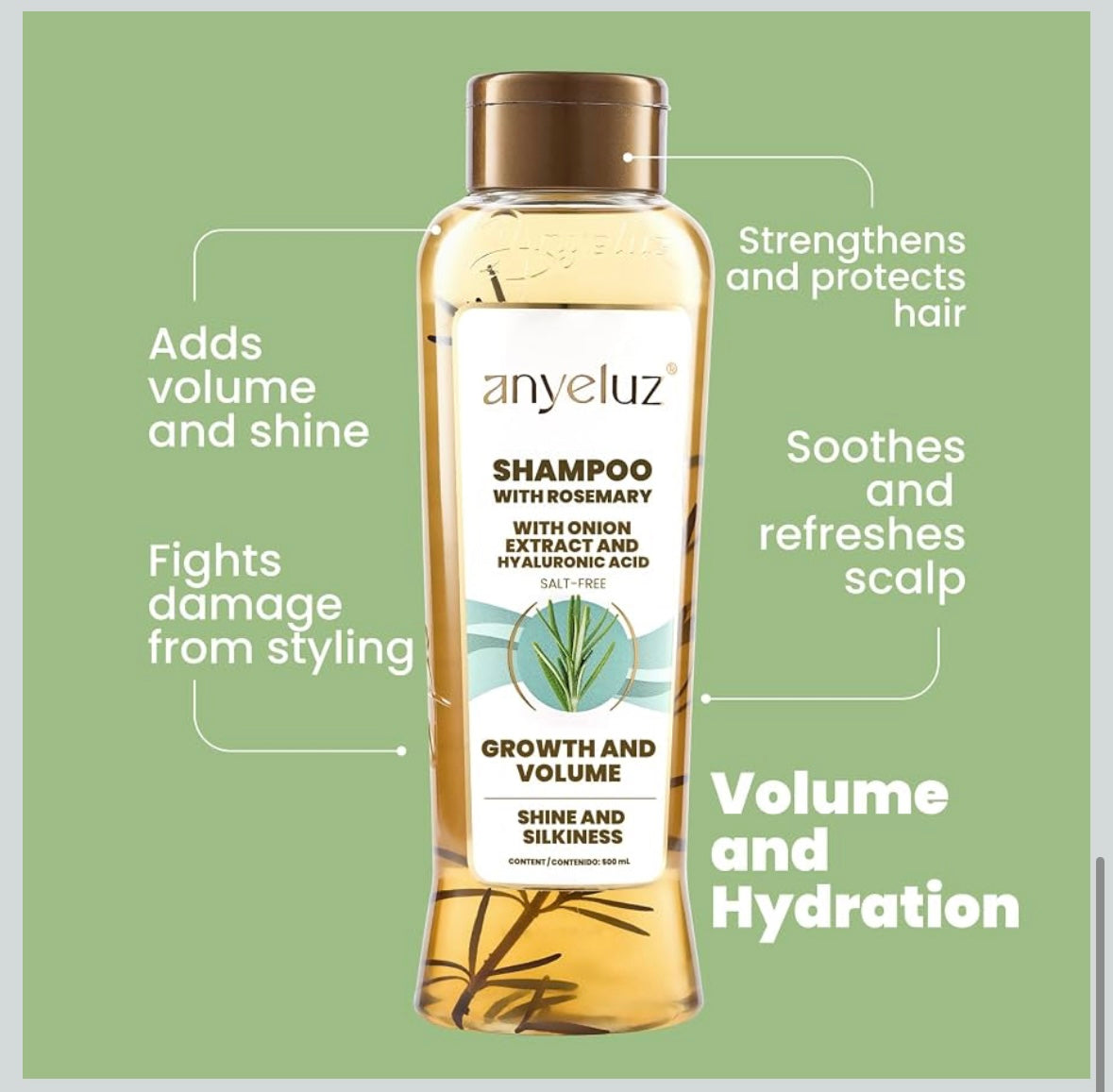 Shampoo con romero Anyeluz