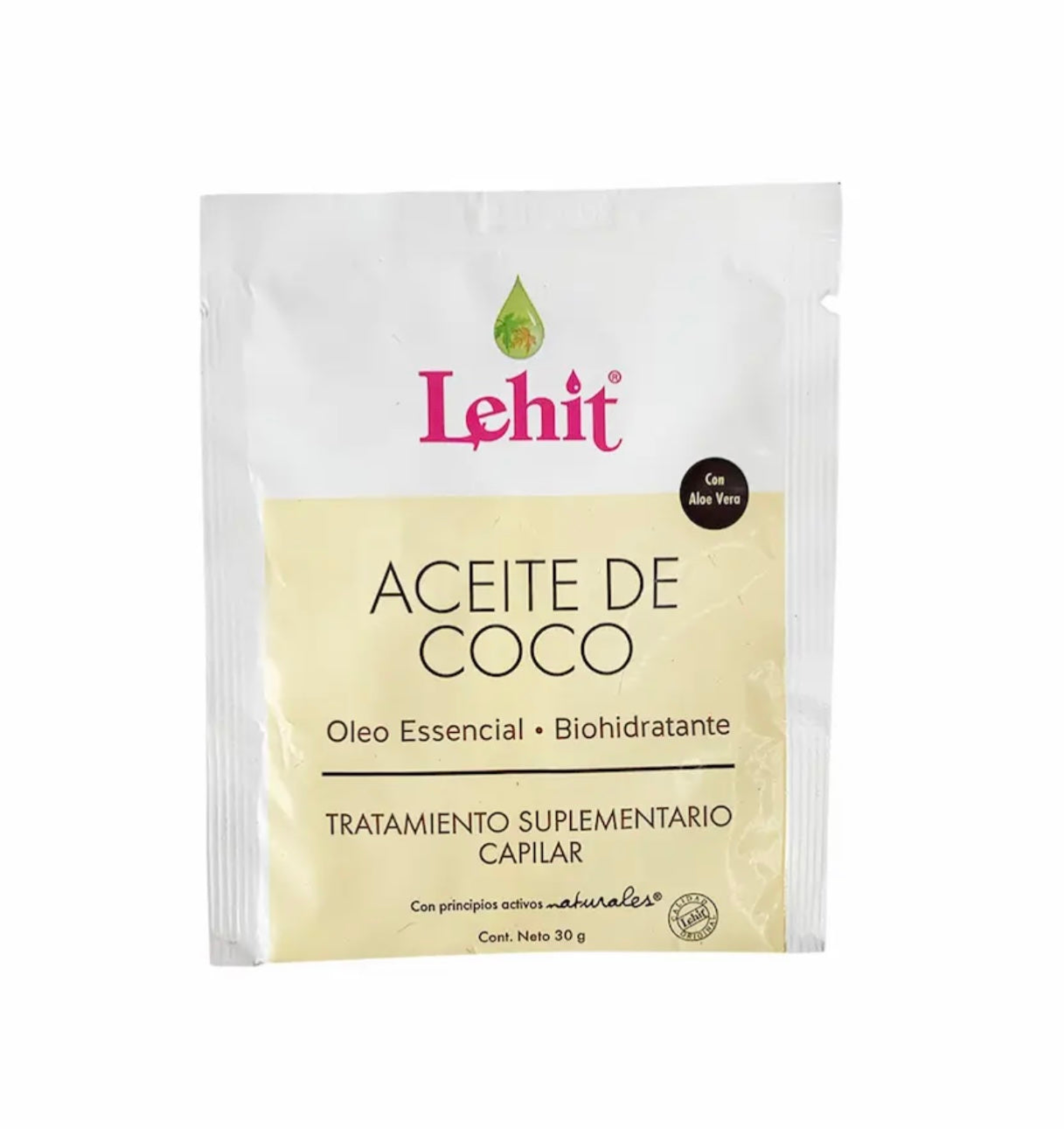 Tratamiento capilar con aceite de coco Lehit